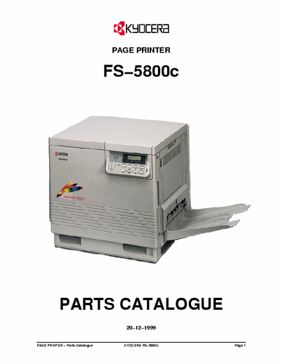 Kyocera FS−5800c FS−5800c Page Printer Parts Catalogue
